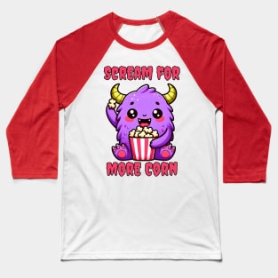 Popcorn Monster Baseball T-Shirt